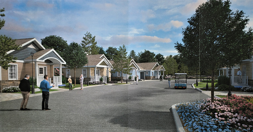 A rendering of the independent senior living homes that developer Marc Sanderson has proposed in the Town of Lloyd as part of his Life Plan Community.